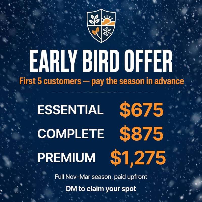 Early-bird offer showing seasonal prepay prices
